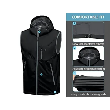 Lightweight Softshell Vest for Golf and Outdoor Activities