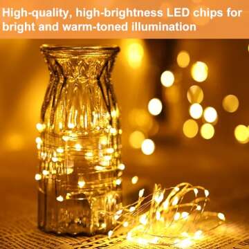 LEDIKON Fairy String Lights - 18 Pack Battery Operated