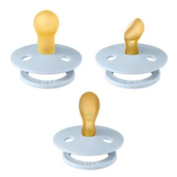 BIBS Pacifiers 0-6 Months | 3-Pack Soothers | BPA-Free Symmetrical Nipple | Made in Denmark | Ivory ...