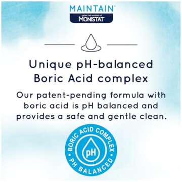 Monistat Boric Acid Feminine Cleanser, Fragrance Free Wash