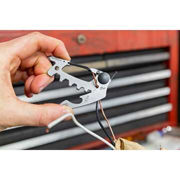 KeySmart AllTul Raptor - 6-in-1 Multi-Purpose Keychain Multitool with Bottle Opener, Wrench, Philips Head, Flat Head, Carabiner, and Steel Cutter Ideal Utility Tool for Camping, Fishing Etc.
