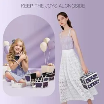 Joligrace Unicorn Makeup Case for Girls Jewelry Organizer