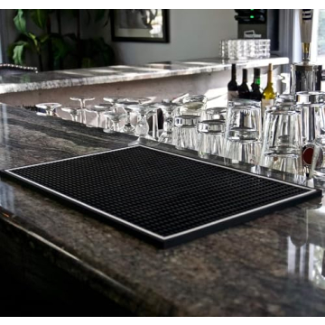 Highball & Chaser Bar Mat - 18x12 Durable & Stylish