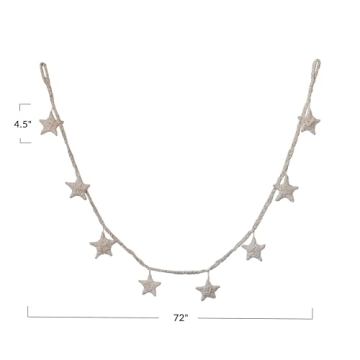 Creative Co-Op Star Garland - Eco-Friendly Holiday Decor