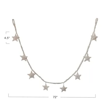 Creative Co-Op Star Garland - Eco-Friendly Holiday Decor