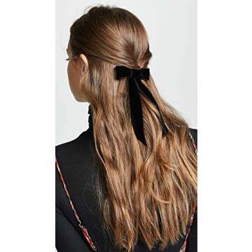 Jennifer Behr Velvet Bow Barrette for Elegant Looks