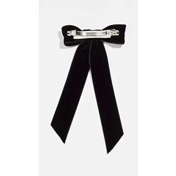 Jennifer Behr Velvet Bow Barrette for Elegant Looks