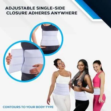 NYOrtho Abdominal Binder Lower Waist Support Belt - Compression Wrap - Men - Women MADE IN USA (30" - 45") 3 Panel - 9"