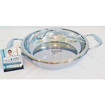 David Burke Splendor Stainless Steel 9.5" Everyday Pan with Lid