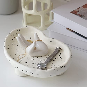 PEAUARL Jewelry Organizer Pea Resin Tray for Home Decor