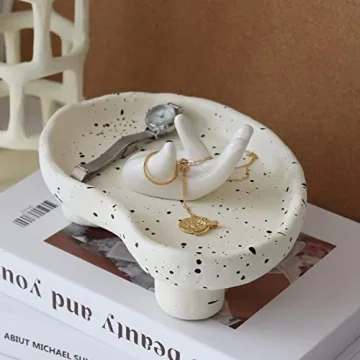 PEAUARL Jewelry Organizer Pea Resin Tray for Home Decor