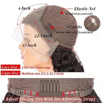 PAPYON 28 Inch Body Wave Lace Front Wigs Human Hair Pre Plucked 13×4 Body Wave Glueless Lace Frontal Wig 150% Density with Baby hair Brazilian Virgin Human Hair Wigs for Women Natural Color