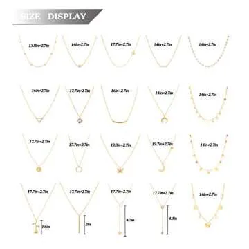 Honsny 20PCS Gold Plated Choker Necklaces for Women