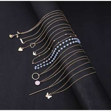 Honsny 20PCS Gold Plated Choker Necklaces for Women