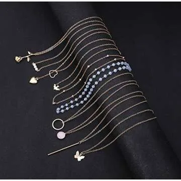 Honsny 20PCS Gold Plated Choker Necklaces for Women