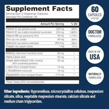 Premium AREDS 2 Eye Vitamins with Lutein & Zeaxanthin