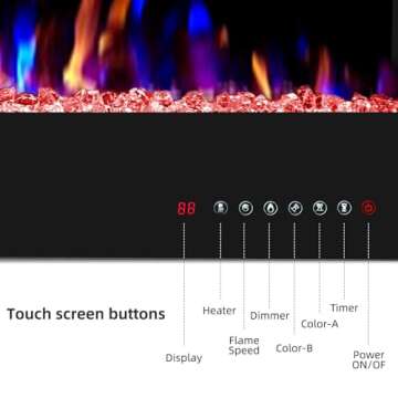 Antarctic Star 30 Inch Electric Fireplace with Remote Control