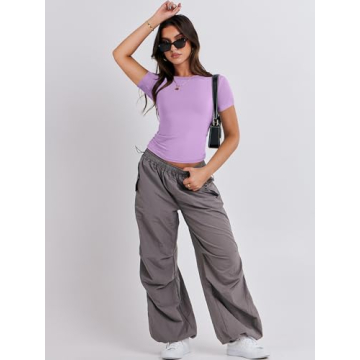 ANRABESS Women’s Short Sleeve Slim Fit Summer Tee 2025