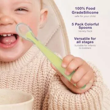 Best Baby Spoons for Self Feeding 4 Months 5 Pack