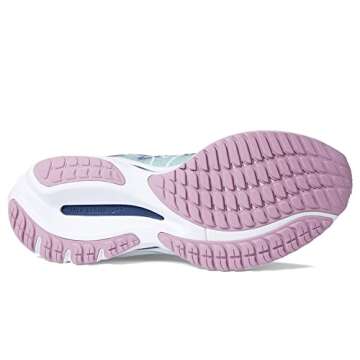 Mizuno Womens Wave Rider 27 Running Shoe, Blue Surf-Snow White, 8