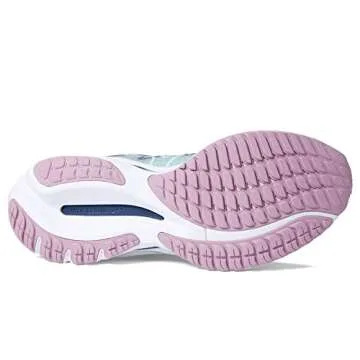Mizuno Womens Wave Rider 27 Running Shoe, Blue Surf-Snow White, 8