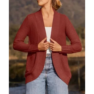 Shop ZESICA Women's Open Front Knit Cardigan Sweater