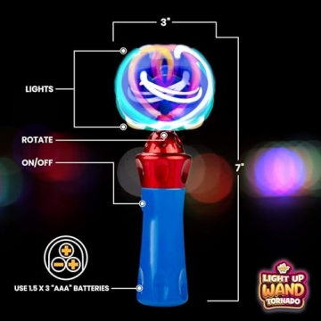 Light Up Spinning Wand - Sensory Fun for Kids