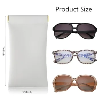 QSCFKL 4Pcs Squeeze Top Glasses Case Set for Everyone