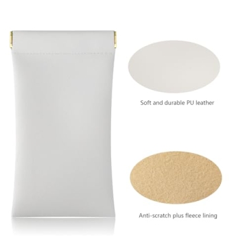 QSCFKL 4Pcs Squeeze Top Glasses Case Set for Everyone