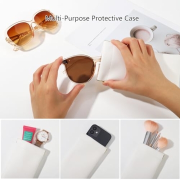 QSCFKL 4Pcs Squeeze Top Glasses Case Set for Everyone