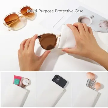 QSCFKL 4Pcs Squeeze Top Glasses Case Set for Everyone
