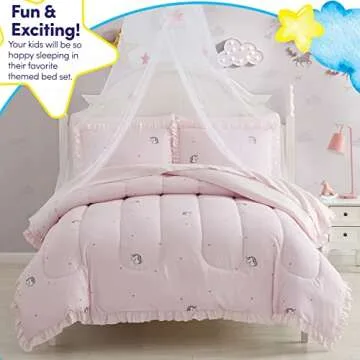 Kids Bedding Set Bed in a Bag - Rainbow Unicorn Design
