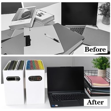 Tunnkit Collapsible File Organizer for Letter Size Storage