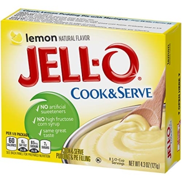 Jell-O Lemon Cook & Serve Pudding Mix - 6 Box Pack