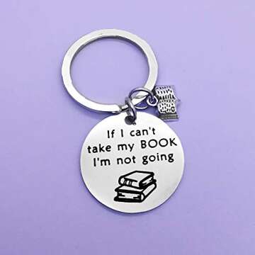 Perfect Keychain Gift for Book Lovers with Charm