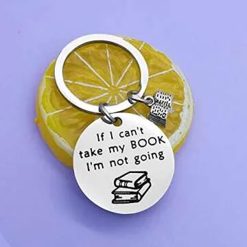 Perfect Keychain Gift for Book Lovers with Charm