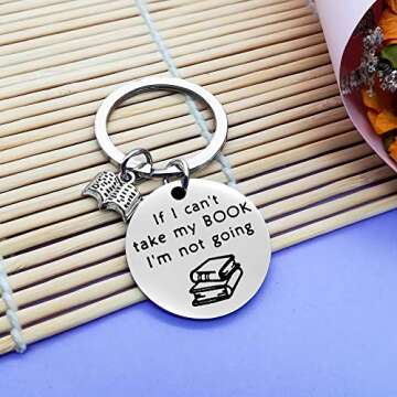 Perfect Keychain Gift for Book Lovers with Charm