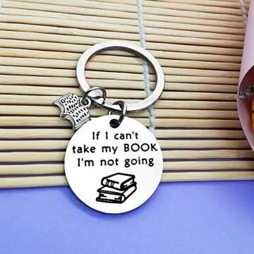 Perfect Keychain Gift for Book Lovers with Charm