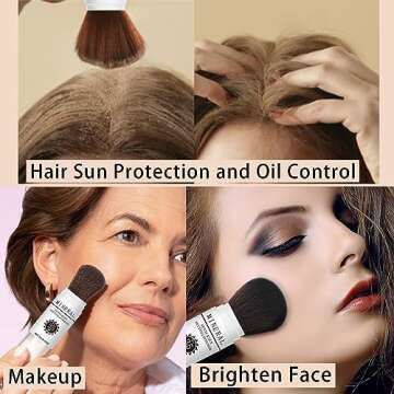 Sunscreen Setting Powder SPF 35, Mineral Brush Powder, Oil Control Natural Matte Finish Loose Powder Translucent Lasting Lightweight Breathable for All Skin (#01 Translucent)