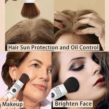 Sunscreen Setting Powder SPF 35, Mineral Brush Powder, Oil Control Natural Matte Finish Loose Powder Translucent Lasting Lightweight Breathable for All Skin (#01 Translucent)