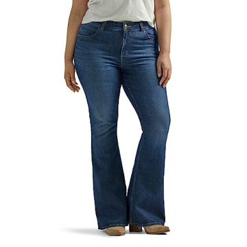Lee Women's Plus Size Legendary Mid Rise Flare Jean - Inner Strength