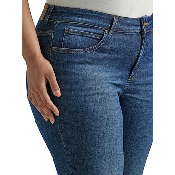 Lee Women's Plus Size Mid Rise Flare Jean Comfort & Style
