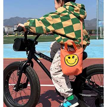 Cute Positive Smile Canvas Tote Bag - Fun Design