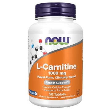 NOW Foods L-Carnitine 1,000 mg Tablets for Enhanced Fitness Support