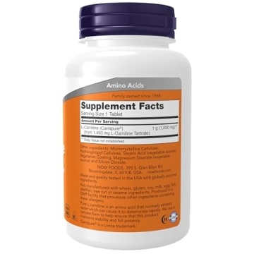 NOW L-Carnitine 1,000 mg for Fitness Support and Energy