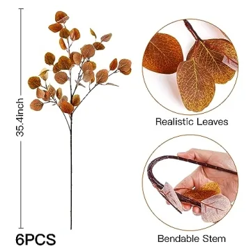 Sggvecsy Fall Eucalyptus Stems for Stunning Decor