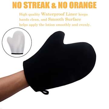 ANSPHIE 5 Pack Self Tanning Mitt Applicator Kit, Self Tan Glove, Face Tan Mitt, Back Lotion Applicator, Exfoliating Glove, Tanning Brush for Self Tanner Fake Bake Tan