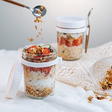 Stylish ZCXQM Overnight Oats Containers with Airtight Lids