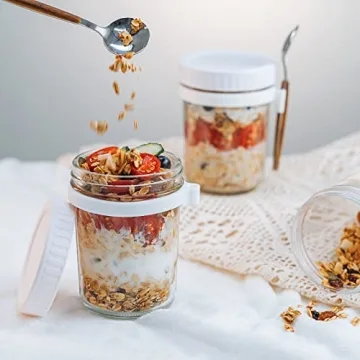 Stylish ZCXQM Overnight Oats Containers with Airtight Lids