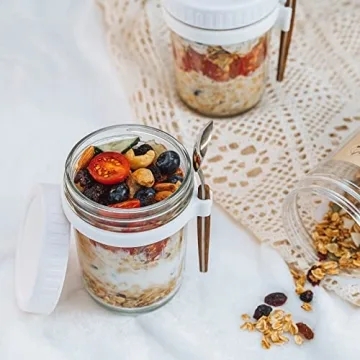 Stylish ZCXQM Overnight Oats Containers with Airtight Lids